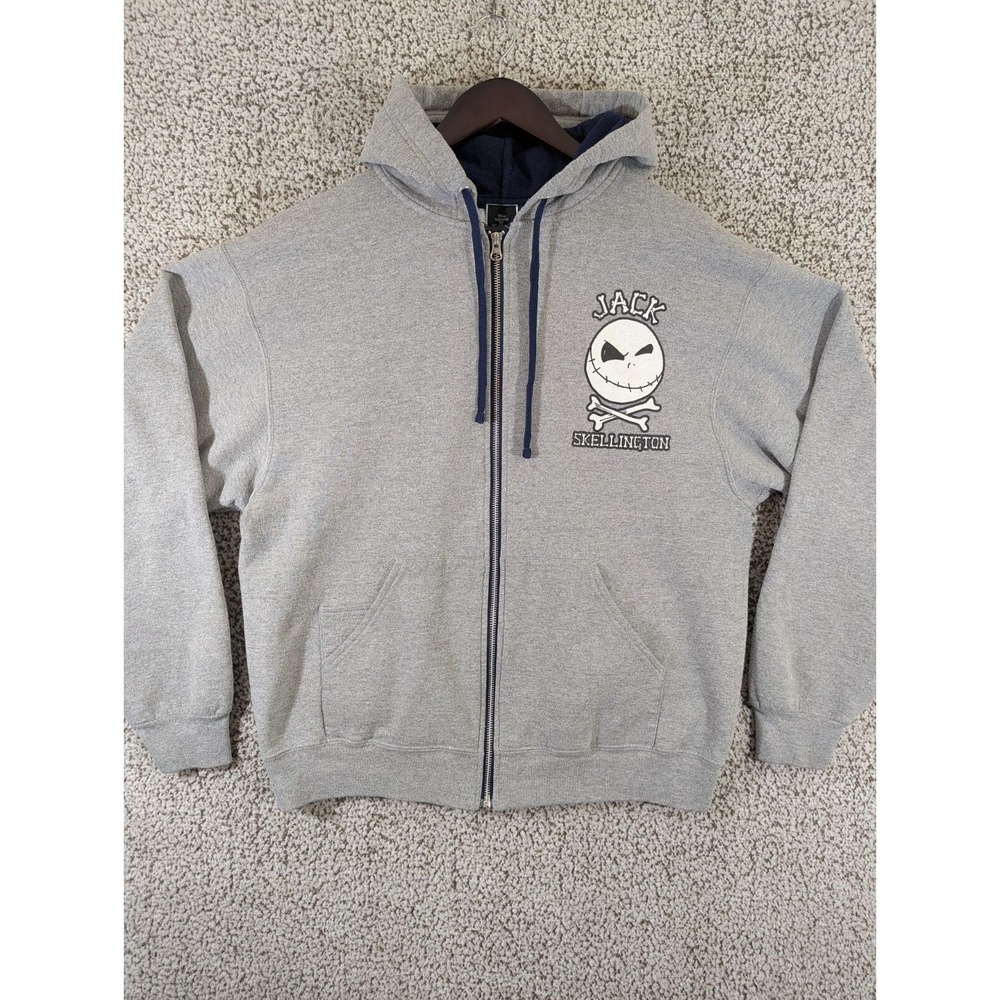VTG Y2K Size Large The Nightmare Before Christmas Jack Skellington Zip Up Hoodie